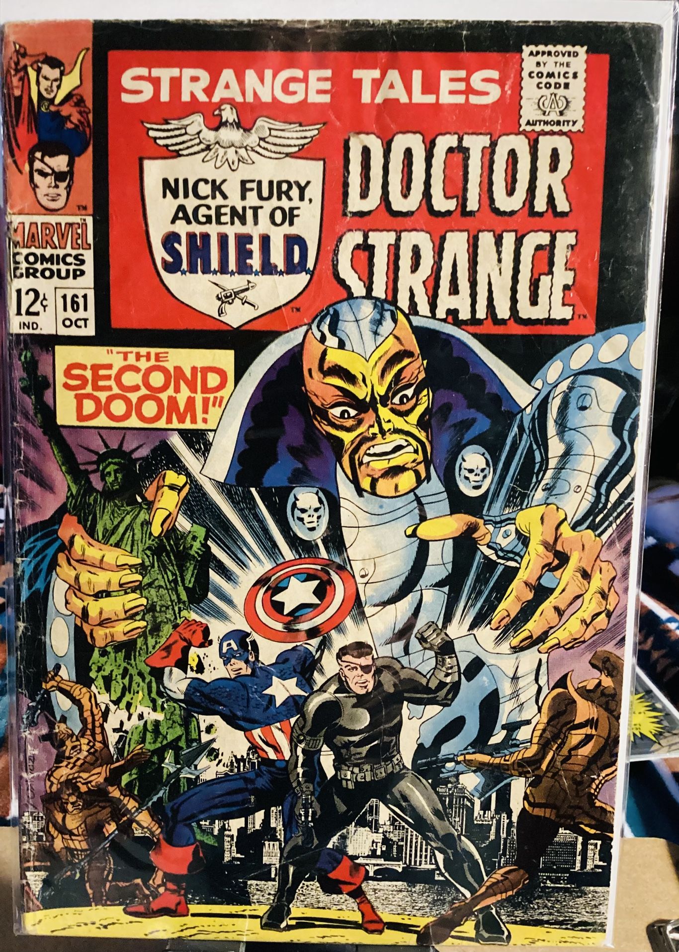 Marvel Comics #161A Strange Tales, Vol. 1 Project: Blackout, Part II: The Second Doom! / And a Scourge Shall Come Upon You! 1st app. Yellowclaw🔑