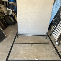 Queen Metal Bed With Box Spring 