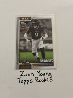 Zion Young Baltimore Ravens DE Topps Rookie Card.