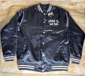 Grind Til We Rich Mens Sz 2XL (XXL) Black & White Bomber Jacket