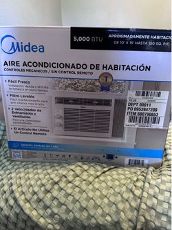 Midea 5,000 BTU 150 Sq ft Mechanical Window Air Conditioner, White, MAW05M1WWT-N, New