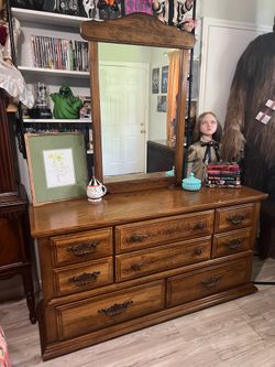 Dresser and mirror