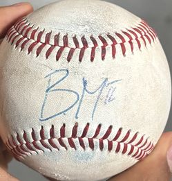 Brandon Marsh Autographed baseball(Game Used milb ball)