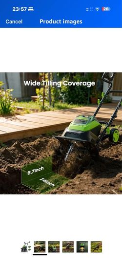 New 40V Cordless Garden Tiller Cultivator