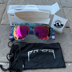 Pit Viper Exciters Sunglasses The Galapagos Sunset Polarized Lens Rare Shades