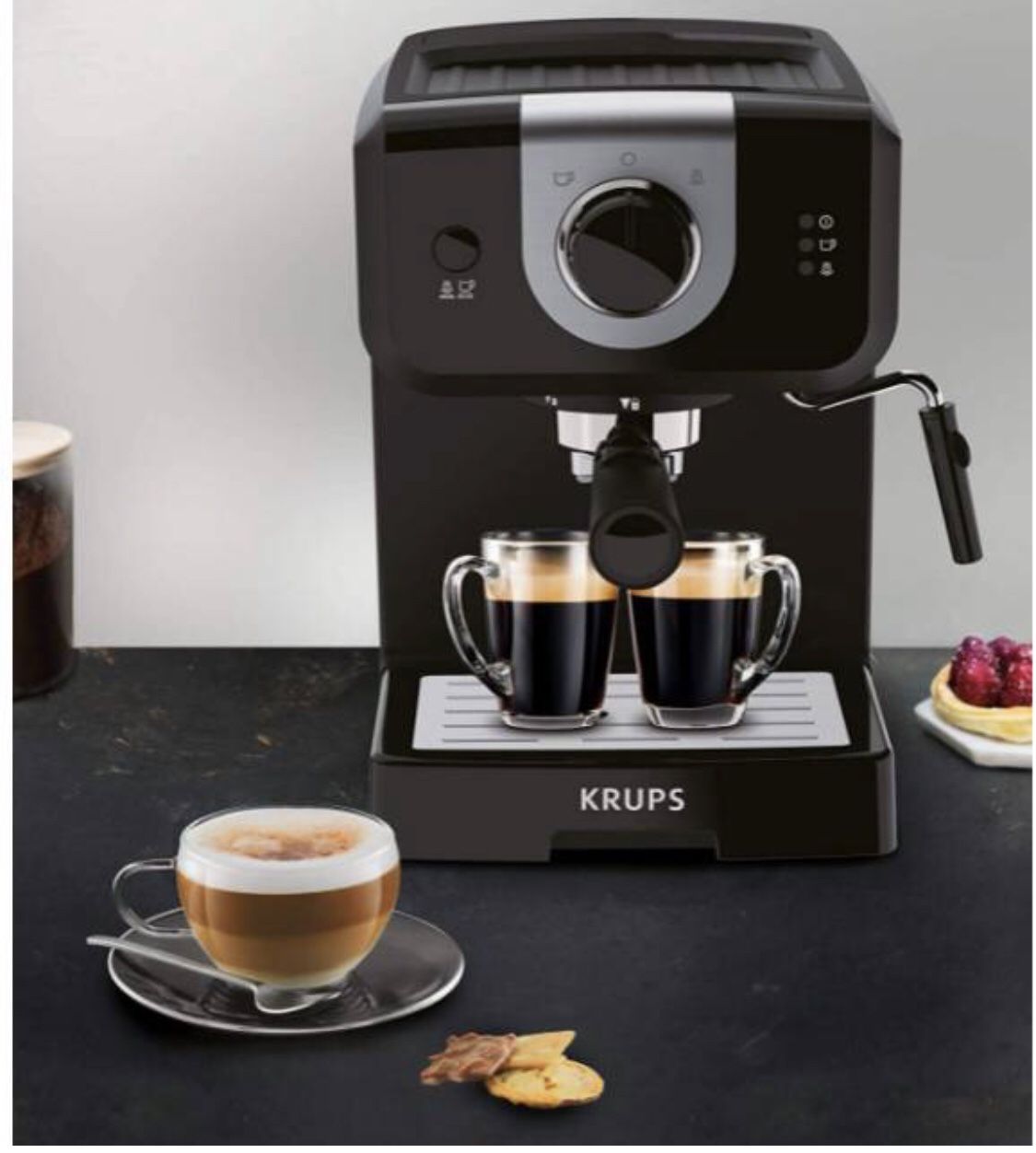 KRUPS XP3208 15-BAR Pump Espresso and Cappuccino Coffee Maker, 1.5-Lit 