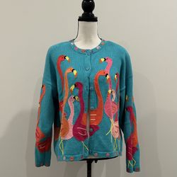 Vintage Design Options Flamingo Cardigan