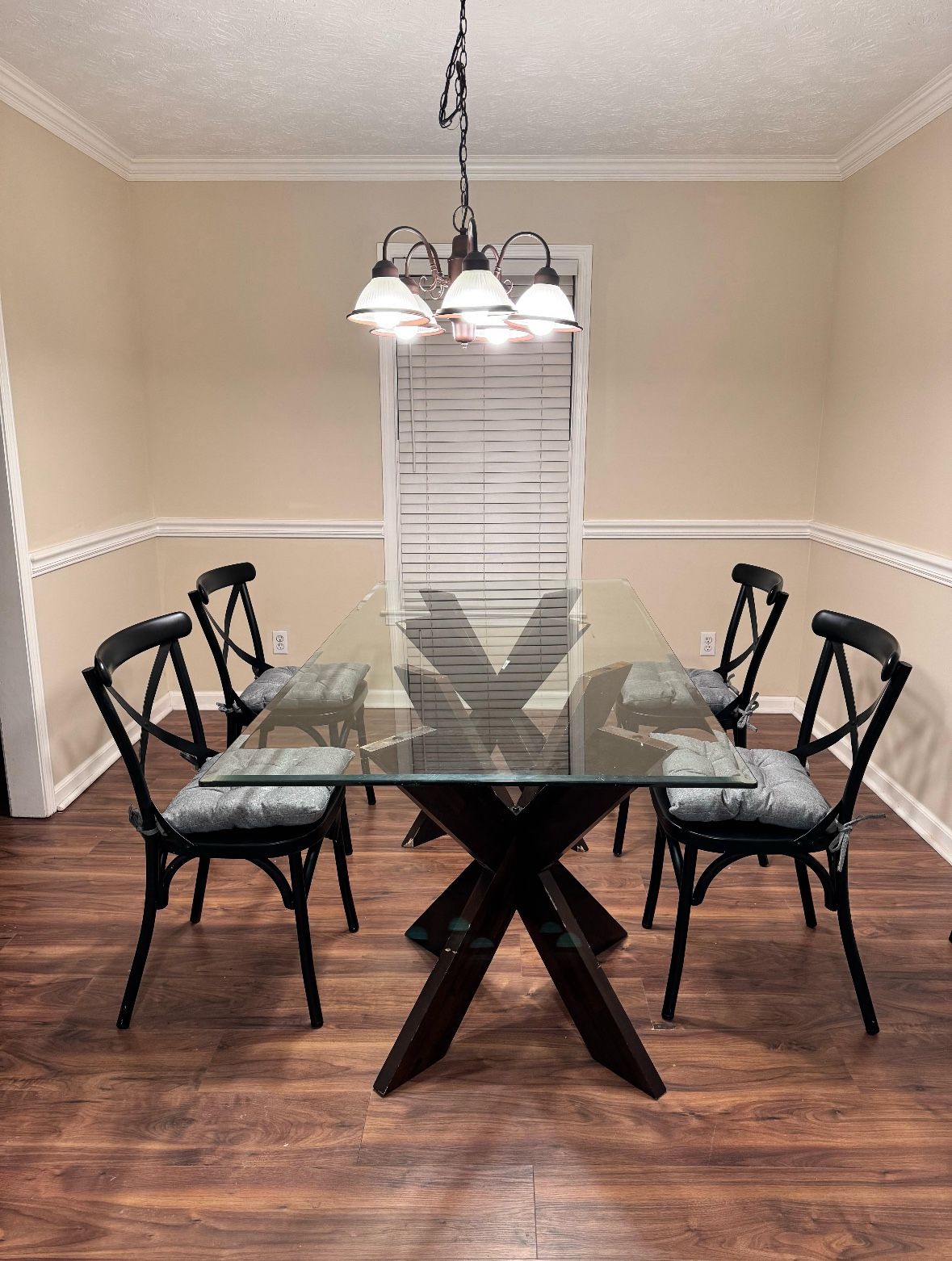 Dining table and chairs