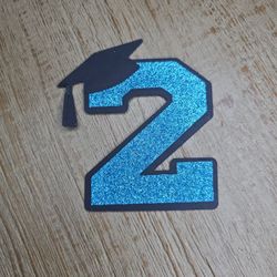 Black & SKY/Light Blue Glitter 