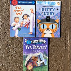3 Brand new level 1 kid’s books, I Can Read Comics, Ready to Read, Step Into Reading