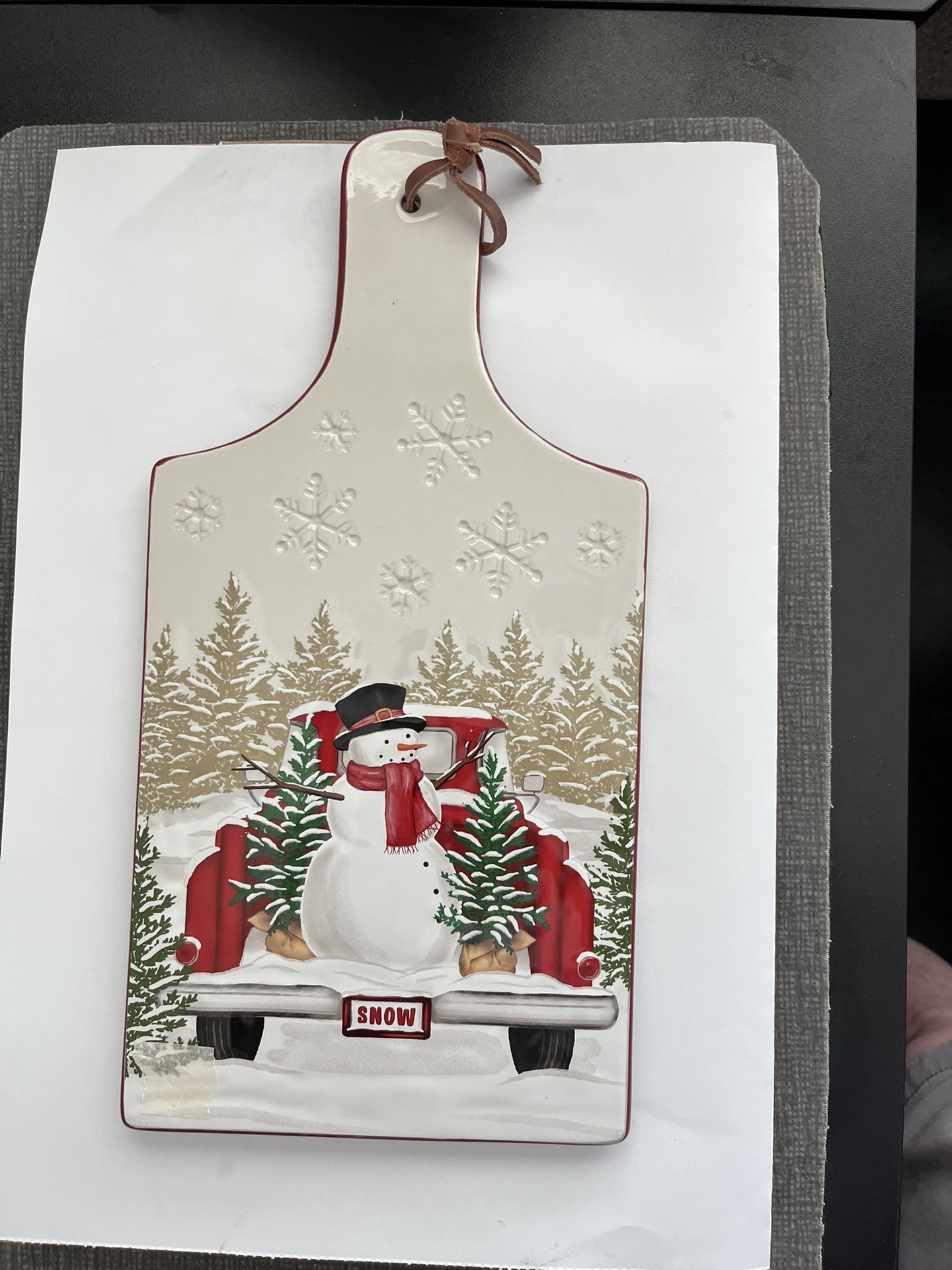 Yuletide Ceramic Serving Board