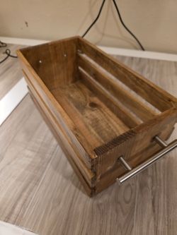 Wood Crate With Handles 