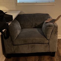 Grey Large Comfy Arm Chair