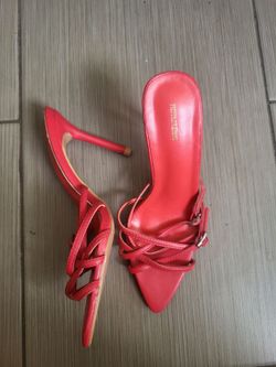 PrettyLittleThing Red Strappy Stiletto Heels