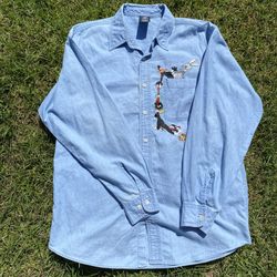 Vintage Looney Toons Button Up Size Medium