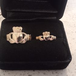 10/14kt Claddagh Rings - His & Her's