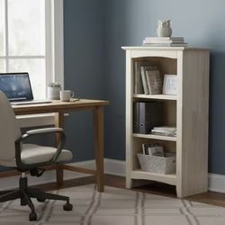 International Concepts Brooklyn 36 in. Unfinished Wood 3 Shelf Standard Bookcase with Adjustable Shelves