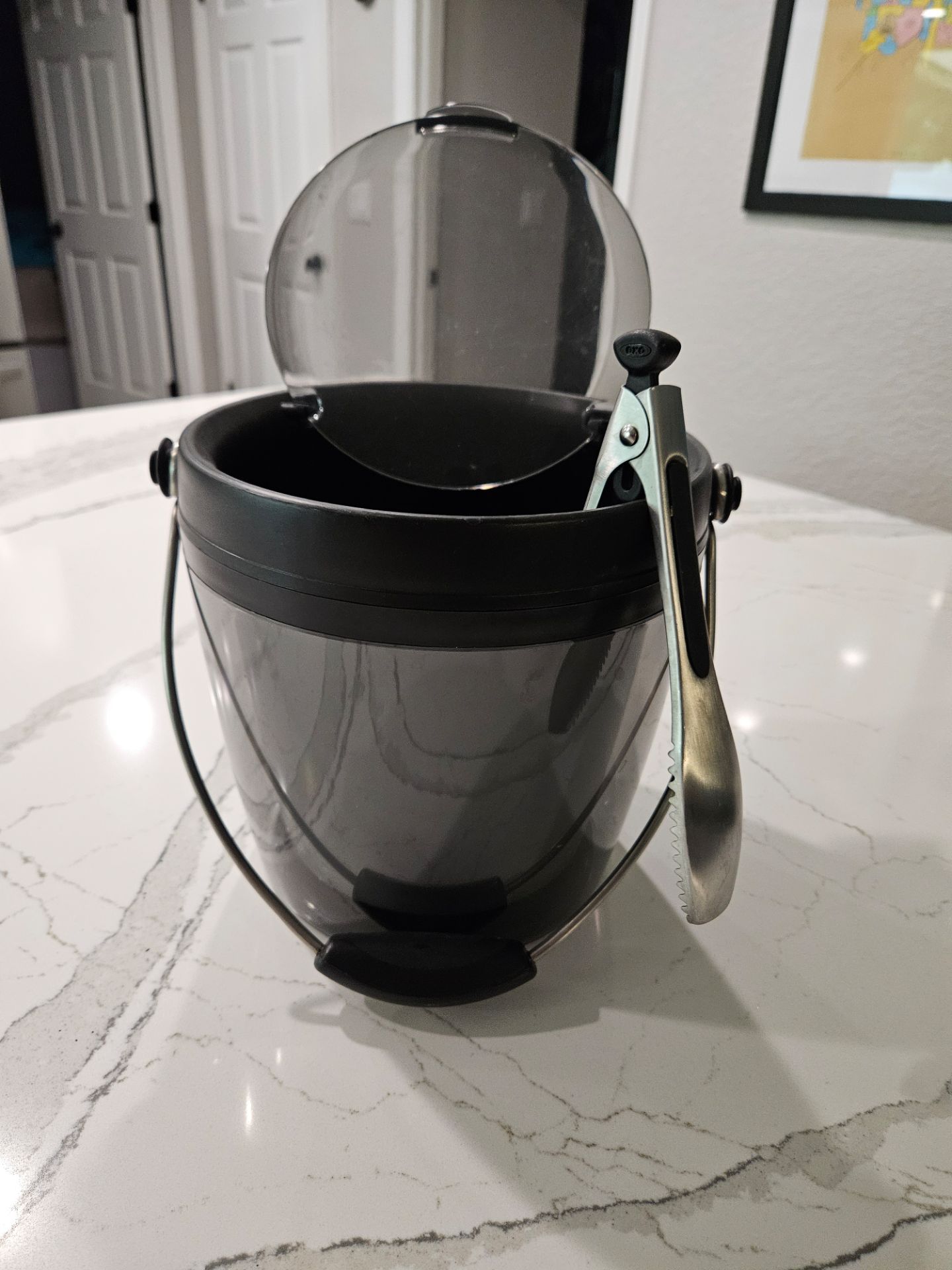 Ice bucket and tongs