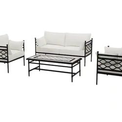 Home Decorators Collection

Wakefield 4-Piece Reinforced Aluminum Outdoor Conversation Set with CushionGuard Plus Natural White Cushions

