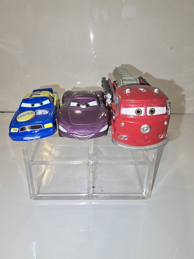 Disney Pixar Cars Lot 3 Red Fire Truck Holley Shift Gasprin #70