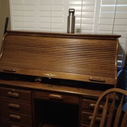 Oak Roll Top Desk
