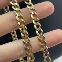 Gold Chain Cuban Solid New 