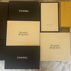 Gucci Fendi Chanel Alexander McQueen & Saint Laurent Designer Shoe Boxes + Extras