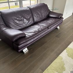Natuzzi Leather Sofa And Loveseat 