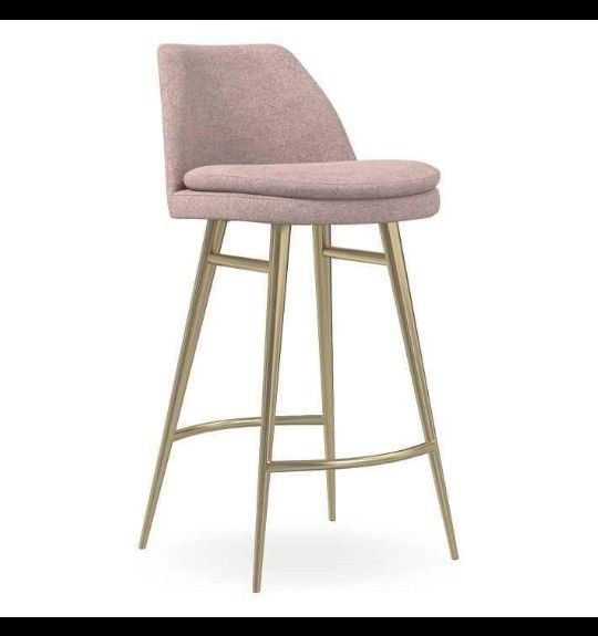 NWOT West Elm Finley Counter Stool, Mauve