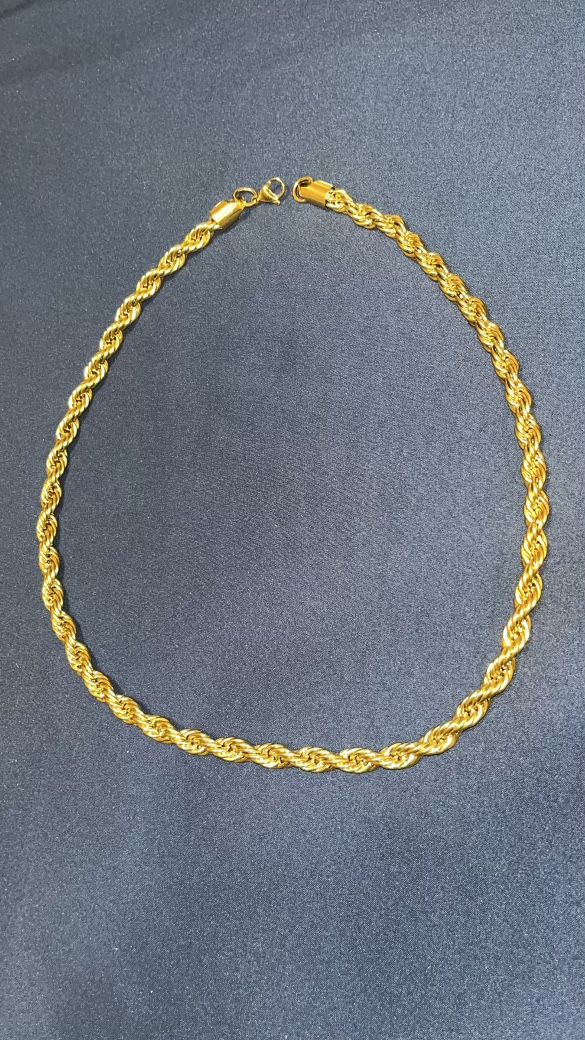 $60 Rope Chain 18k Gold Plated