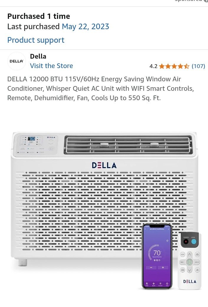 Della Window Air Conditioner
