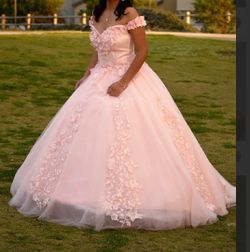 Quinceañera dress pink