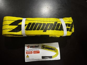 Heavy Duty 3" x 8ft Tow Strap - 30,000 lb Capacity with Reinforced Loops Fe10)