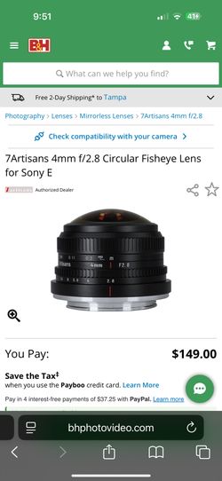 Rokinon 4mm Fish Eye