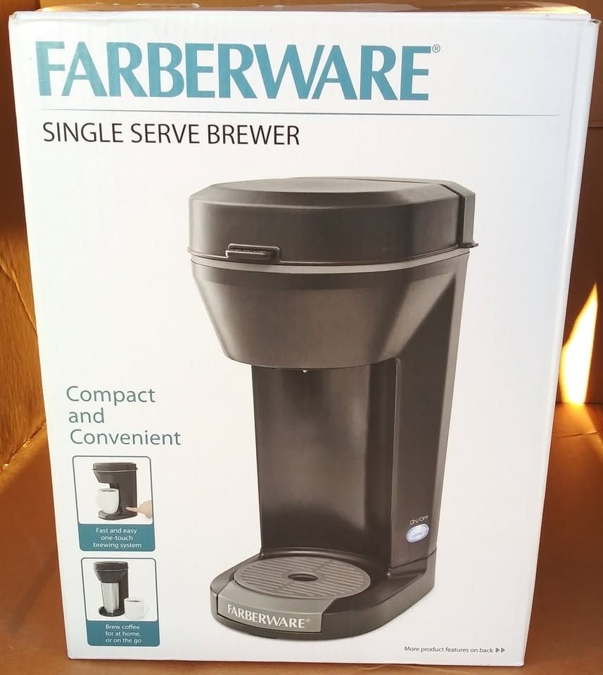 New Faberware Single Serve Coffee Maker K-cup Brewer