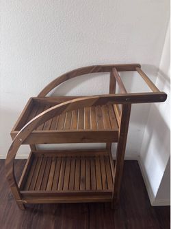 Wooden storage shelf