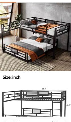 Bunk bed with full size bottom