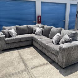 Brand New! Fluff Sectionals In Ivory Or Gray 