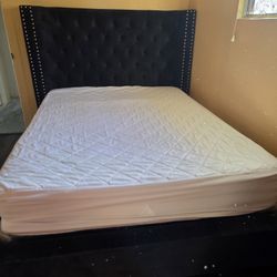 Queen Bed  Frame And Mattress 