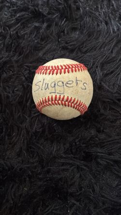Sluggests signed baseball