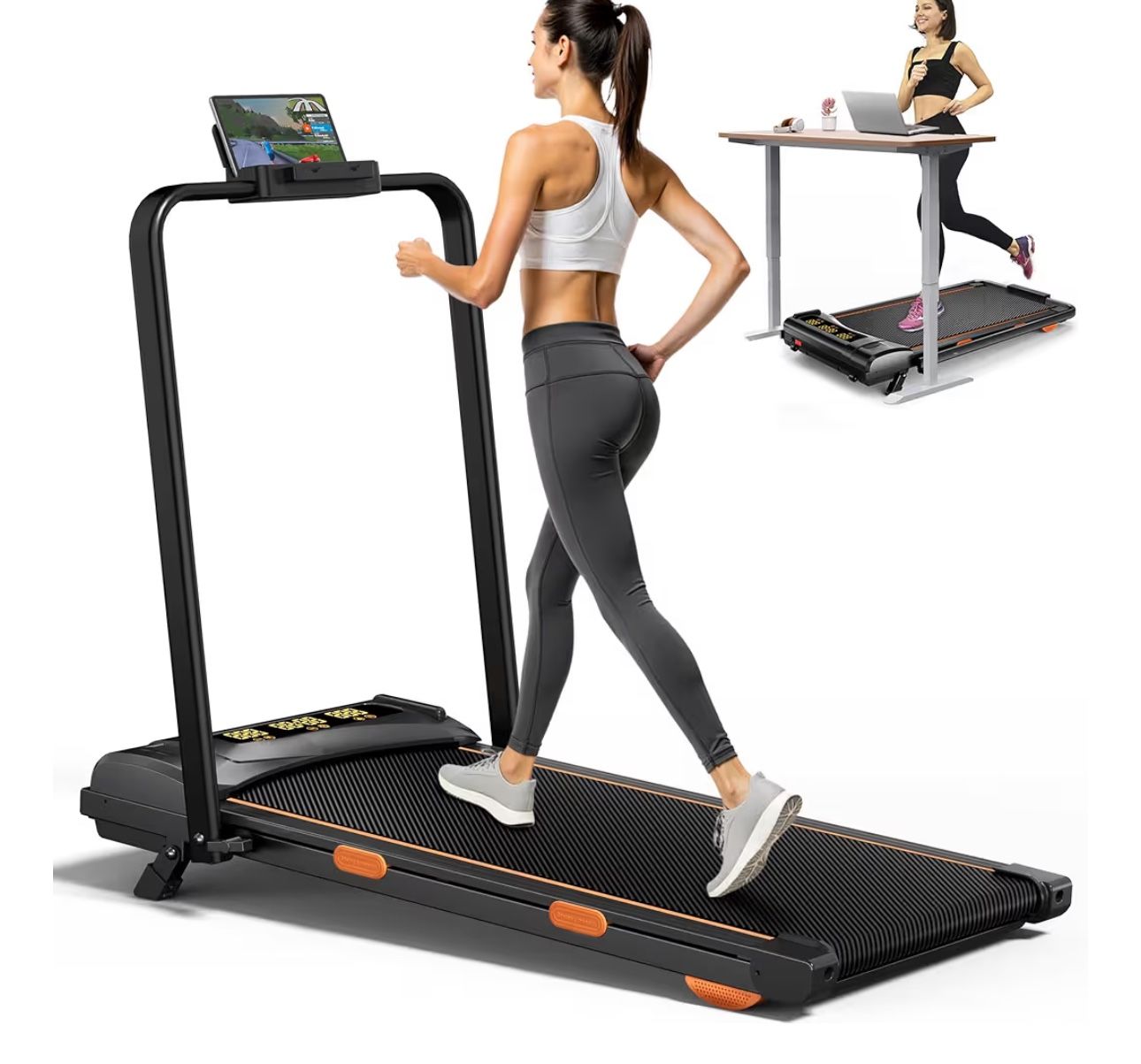 Walking Pad Treadmill with Incline Dust Blue