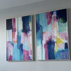 2 Canvases Each 24” X 36”