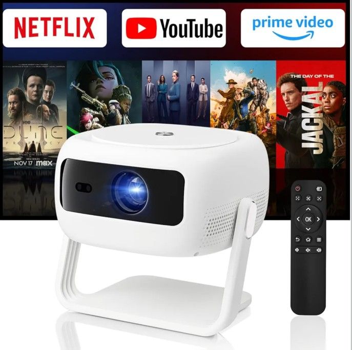 XIAPIPRO S3-pro 1080P Full HD Projector, Home Theater Projector with WiFi & Bluetooth, LED Projector for Movies, Gaming, and Outdoor Use – Compatible