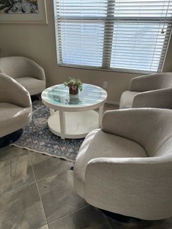 Coffee table and four chairs