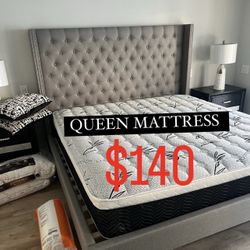 Queen Size Pillow Top Bamboo Brand Mattress New 
