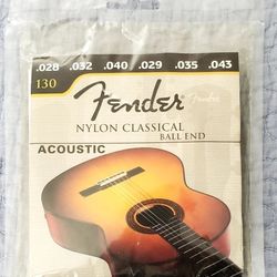 Fender 130 Nylon Ball End Classical Acoustic Guitar 

Strings 