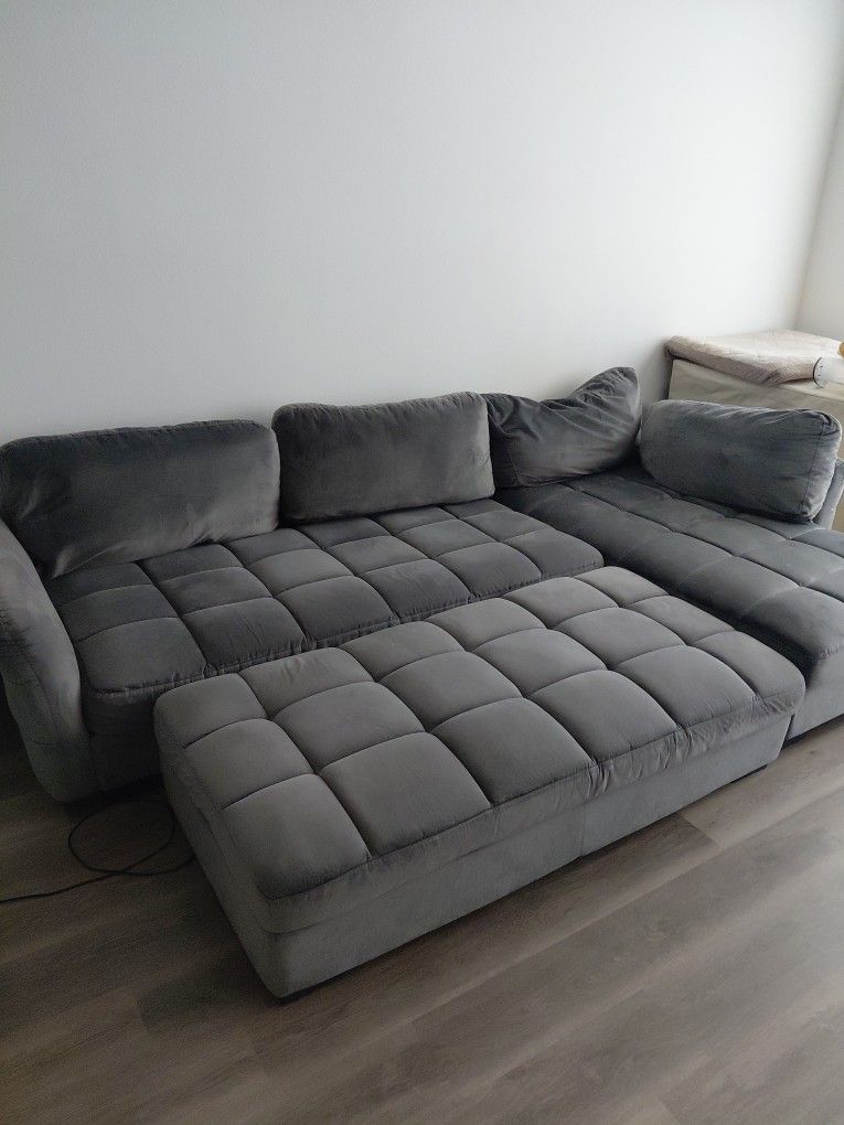 Gray Fabric Couch