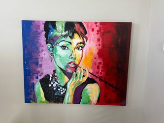 Audrey Hepburn painting