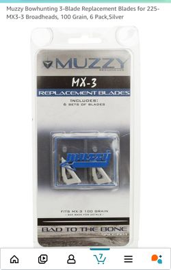 Muzzy Bowhunting 3-Blade Replacement Blades for 225-MX3