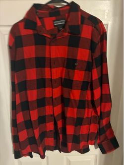 Red/black button up